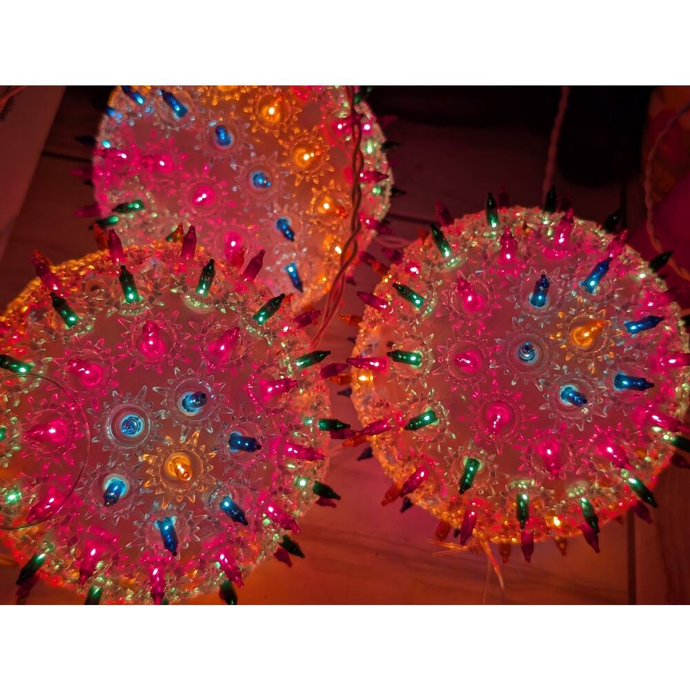 Christmas Hanging Spheres with Lights Multi Colored
